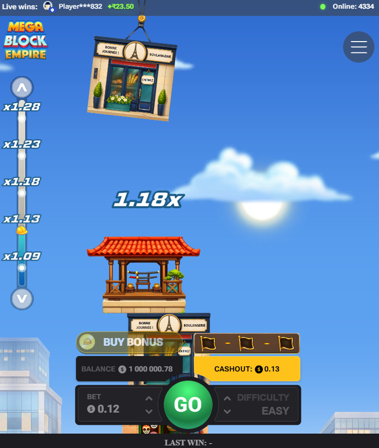 MegaBlock Empire aplikace česky, skutečné peníze, hazardní hra zdarma – jeřáb a věž na výšku v mobilu